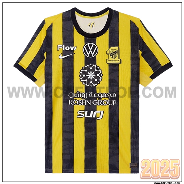 Nuevo Camiseta de Al-Ittihad Primera AMARILLO/Negro 2025 2026