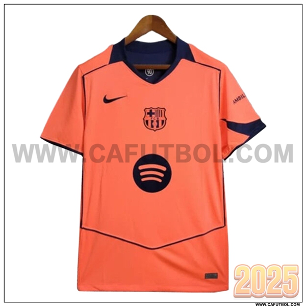 Tercero Camiseta Futbol FC Barcelona Naranja 2025 2026