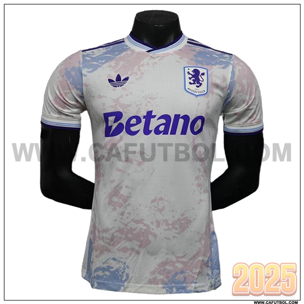 Tercero Camiseta Futbol Aston Villa Blanco 2025 2026