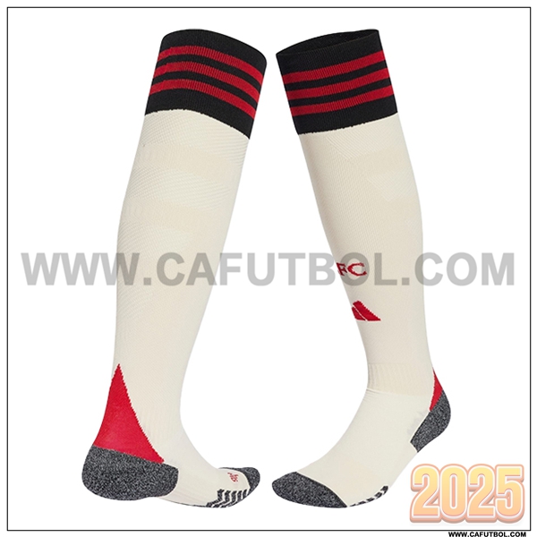 Segunda Calcetines Futbol FC Liverpool Blanco/Negro/Rojo 2025 2026