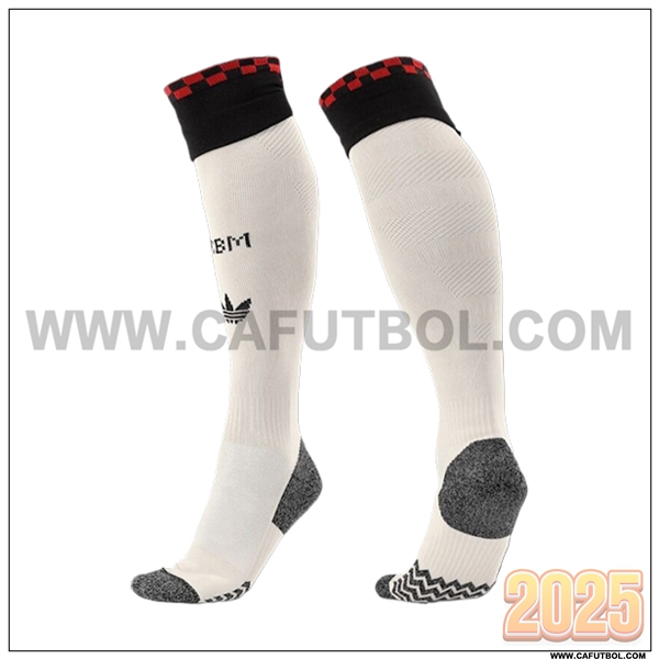 Calcetines Futbol Bayern Munich Liga de Campeones 2025 2026 Blanco/Negro/Rojo