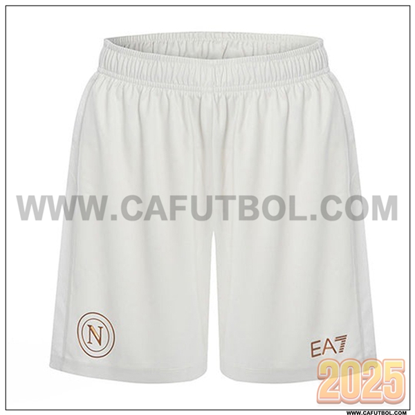 Segunda Pantalones Cortos SSC Napoles Blanco 2025 2026