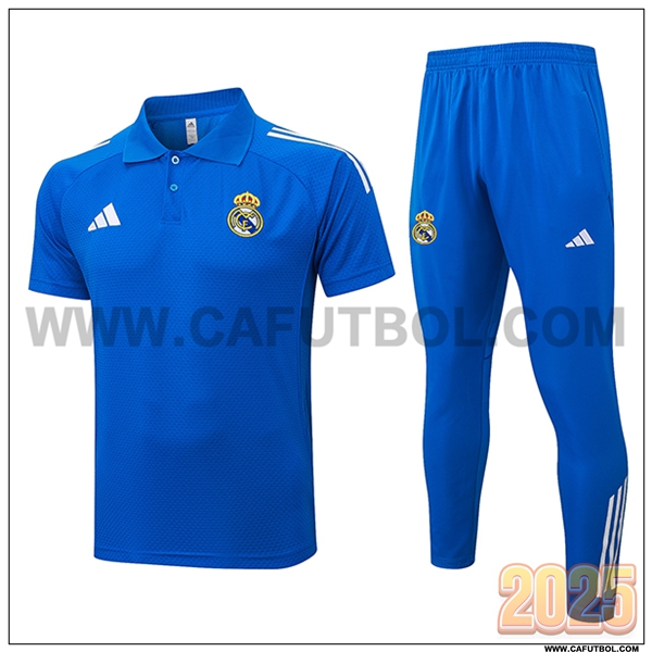 Camiseta Polo Real Madrid Azul/Blanco 2025 2026
