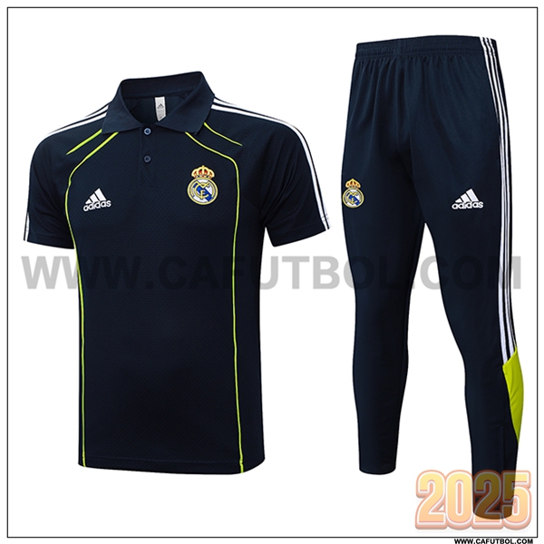 Camiseta Polo Real Madrid Negro/Blanco/Verde 2025 2026