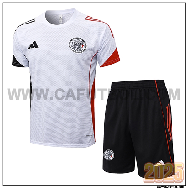 Camiseta Entrenamiento Ajax Blanco/Negro/Rojo 2025 2026 -02