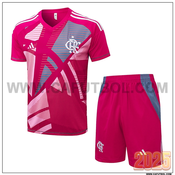 Camiseta Entrenamiento Flamengo Rosa/Gris 2025 2026