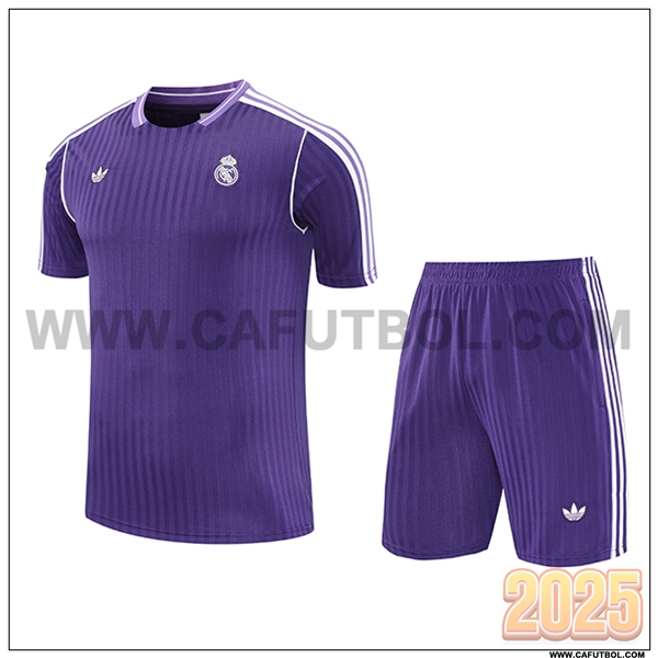 Camiseta Entrenamiento Real Madrid Violeta/Blanco 2025 2026 -02