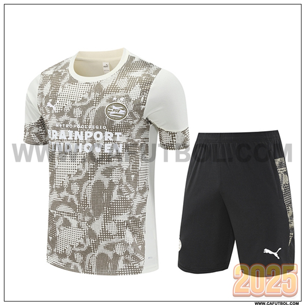 Camiseta Entrenamiento PSV Eindhoven Beige/Marrón 2025 2026