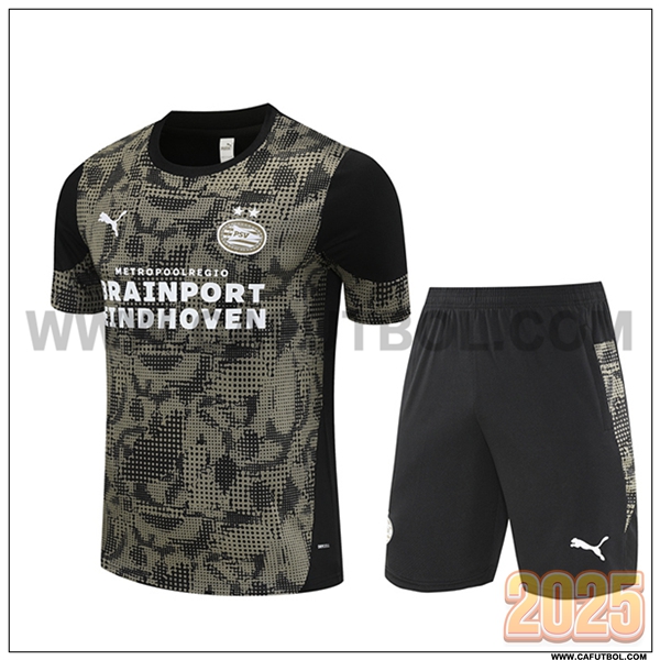 Camiseta Entrenamiento PSV Eindhoven Marrón/Negro 2025 2026
