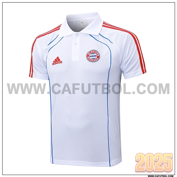 Camiseta Polo Bayern Munich Blanco/Rojo/Azul 2025 2026