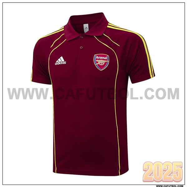 Camiseta Polo Arsenal Rojo/Amarillo 2025 2026 -02
