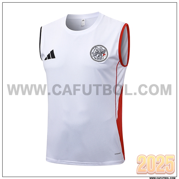Chalecos De Futbol Ajax Blanco/Rojo 2025 2026