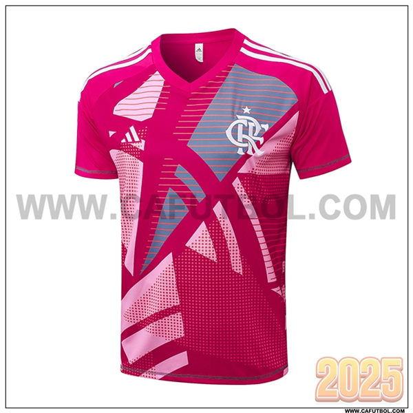 Camiseta Entrenamiento Flamengo Rosa/Gris 2025 2026