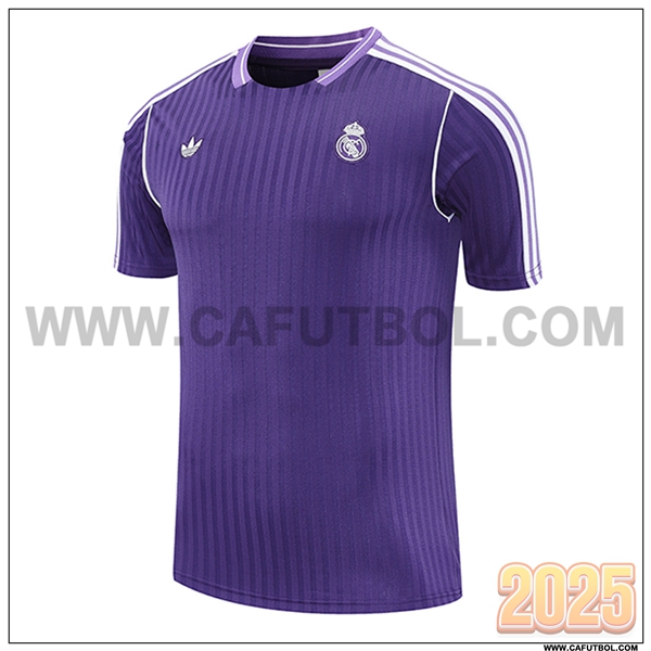 Camiseta Entrenamiento Real Madrid Violeta/Blanco 2025 2026 -02