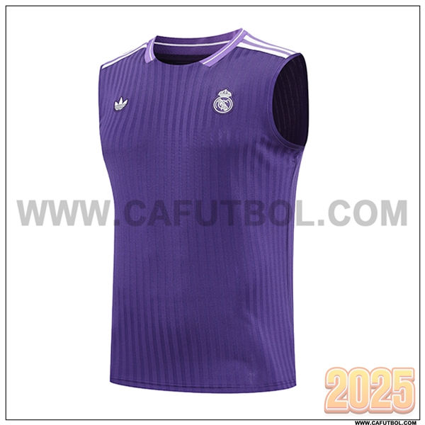 Chalecos De Futbol Real Madrid Violeta/Blanco 2025 2026