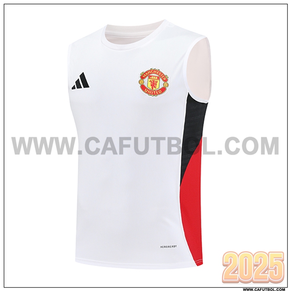 Chalecos De Futbol Manchester United Blanco/Negro/Rojo 2025 2026