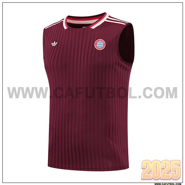 Chalecos De Futbol Bayern Munich Rojo/Blanco 2025 2026