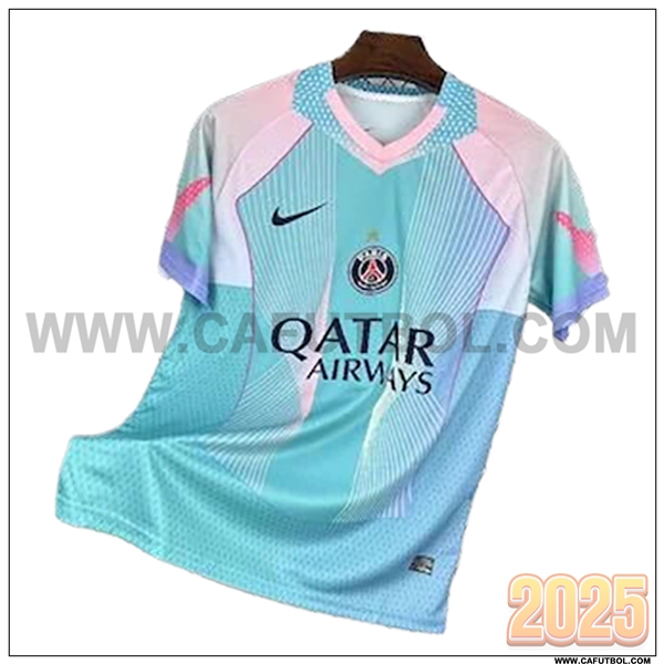 Camiseta Entrenamiento PSG Azul/Rosa 2025 2026