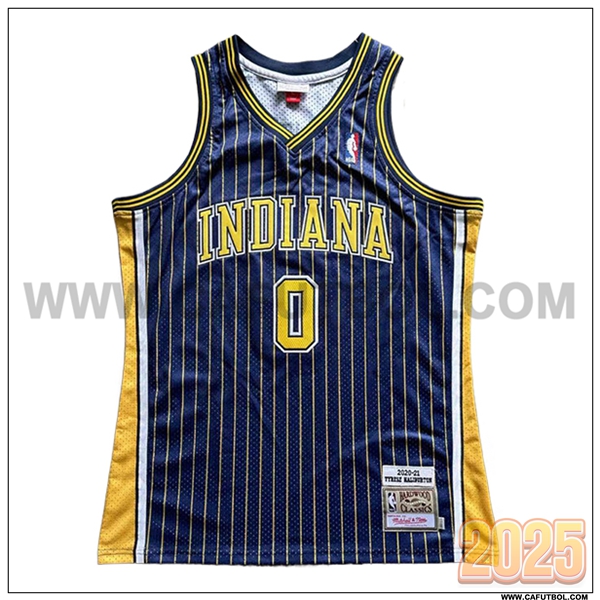 Camisetas NBA Indiana Pacers (HALIBURTON #0) 2025/26 Azul/Amarillo/Blanco