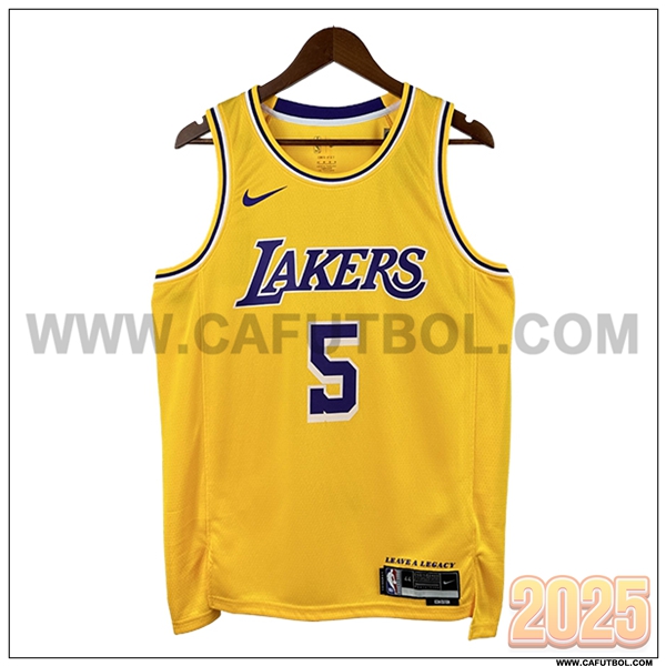 Camisetas NBA Los Angeles Lakers (AYTON #5) 2025/26 Amarillo/Violeta