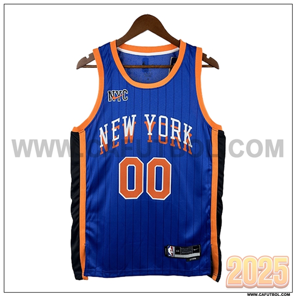 Camisetas NBA New York Knicks (CLARKSON #00) 2025/26 Azul/Negro/Naranja