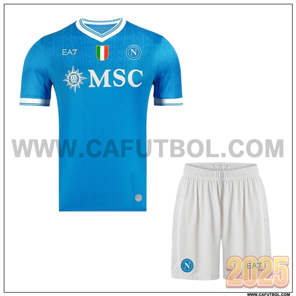 Primera Camiseta Futbol SSC Napoles + Pantalones Azul ciel 2025 2026