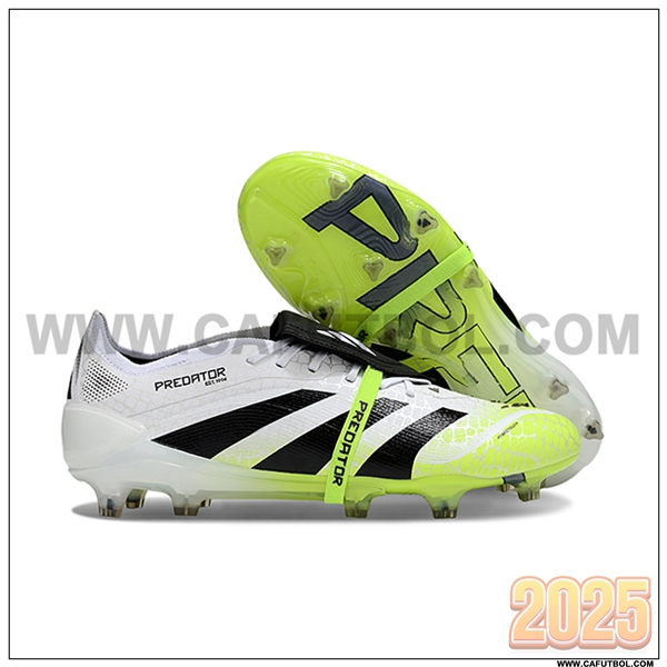 Adidas Botas De Fútbol 25 Predator Elite Tongue FG Blanco/Negro/Verde