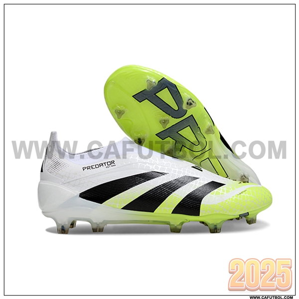 Adidas Botas De Fútbol 25 Predator Elite LL FG Blanco/Negro/Verde