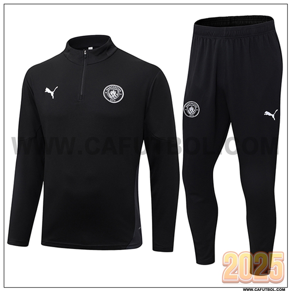 Chandal de Futbol Manchester City Negro 2025 2026