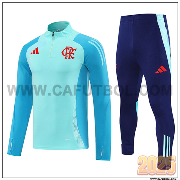 Chandal de Futbol Flamenco Verde/Azul 2025 2026