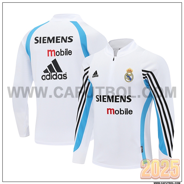 Chandal de Futbol Real Madrid Blanco/Azul/Negro 2025 2026