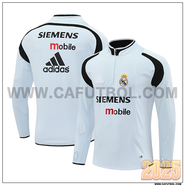 Chandal de Futbol Real Madrid Gris Claro 2025 2026