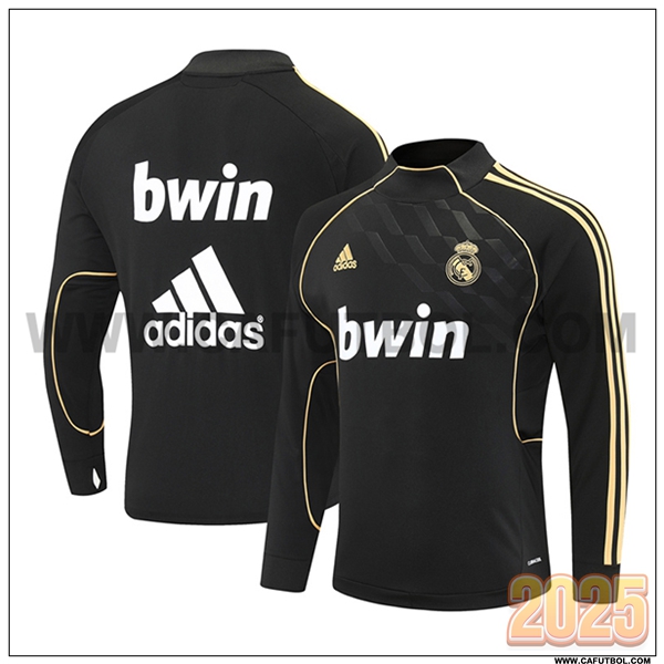 Chandal de Futbol Real Madrid Negro/Amarillo 2025 2026