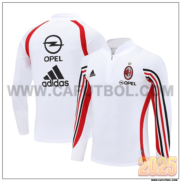 Chandal de Futbol AC Milan Blanco/Rojo/Negro 2025 2026