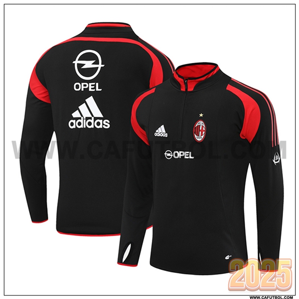 Chandal de Futbol AC Milan Negro/Rojo 2025 2026
