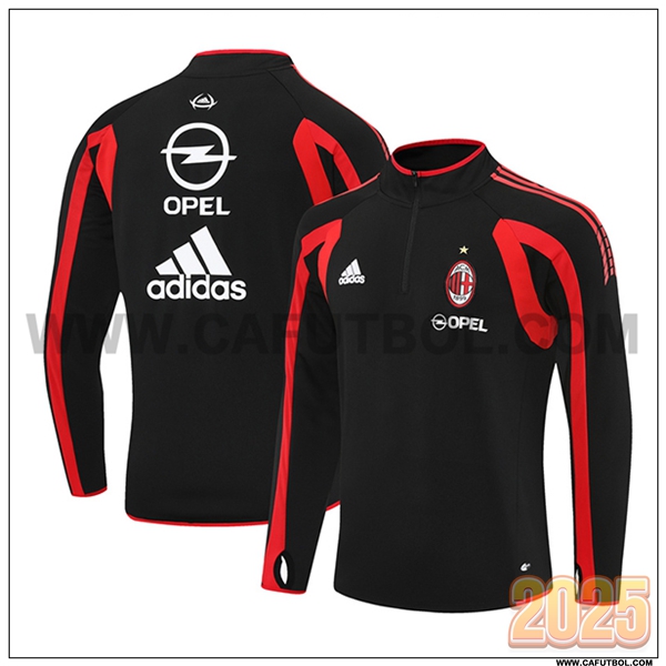 Chandal de Futbol AC Milan Negro/Rojo 2025 2026 -02