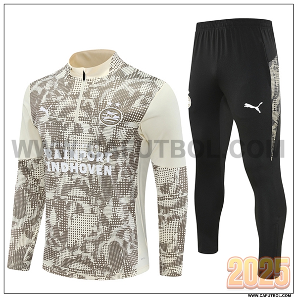 Chandal de Futbol PSV Eindhoven Beige/Marrón 2025 2026