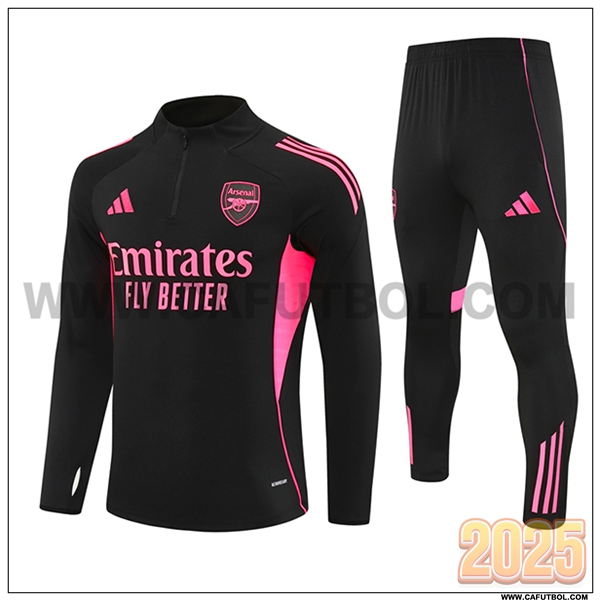 Chandal de Futbol Arsenal Negro/Rosa 2025 2026
