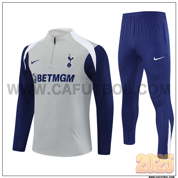 Chandal de Futbol Tottenham Hotspur Gris/Azul/Blanco 2025 2026