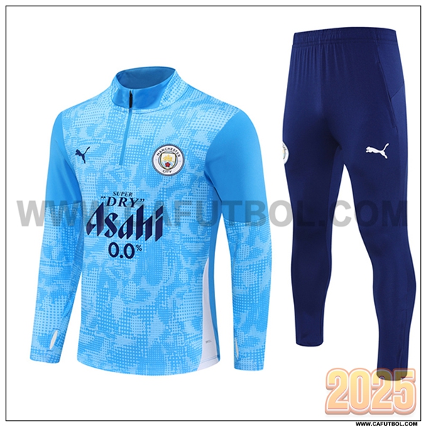 Chandal de Futbol Manchester City Azul Claro 2025 2026