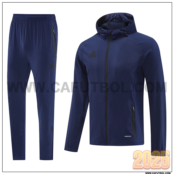 Chaqueta Con Capucha Chandal Rompevientos Adidas azul real 2025 2026