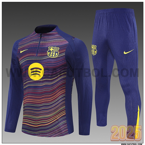 Chandal de Futbol FC Barcelona Ninos Violeta/Amarillo 2025 2026