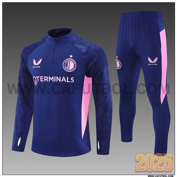 Chandal de Futbol Feyenoord Ninos Violeta/Rosa 2025 2026