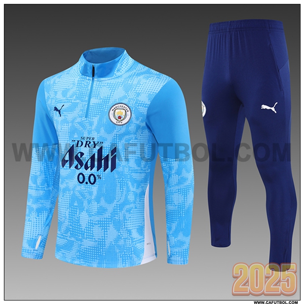 Chandal de Futbol Manchester City Ninos Azul Claro 2025 2026
