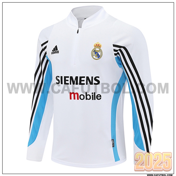 Sudadera Entrenamiento Real Madrid Blanco/Azul/Negro 2025 2026