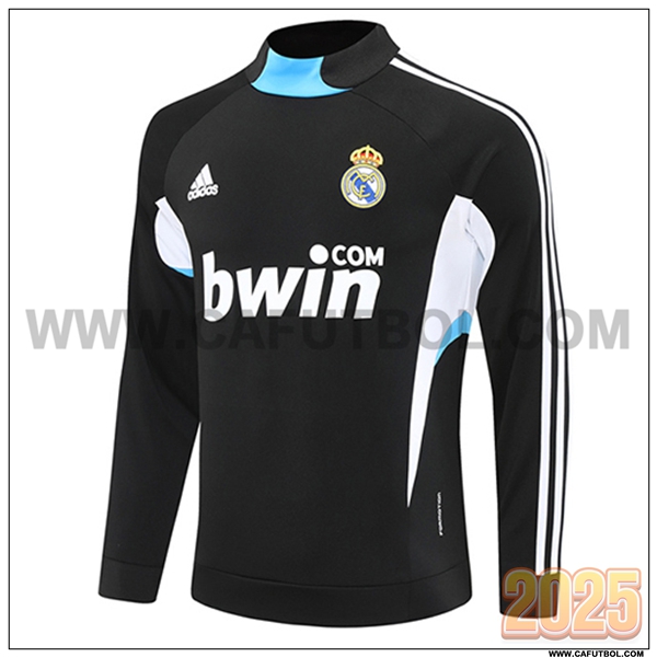 Sudadera Entrenamiento Real Madrid Negro/Blanco/Azul 2025 2026
