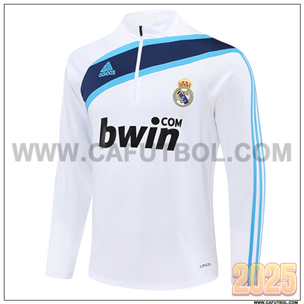 Sudadera Entrenamiento Real Madrid Blanco/Azul 2025 2026