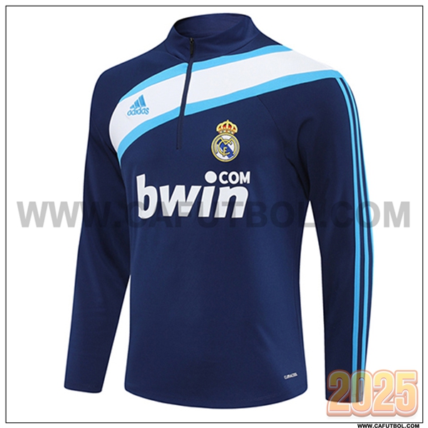 Sudadera Entrenamiento Real Madrid Azul/Blanco 2025 2026