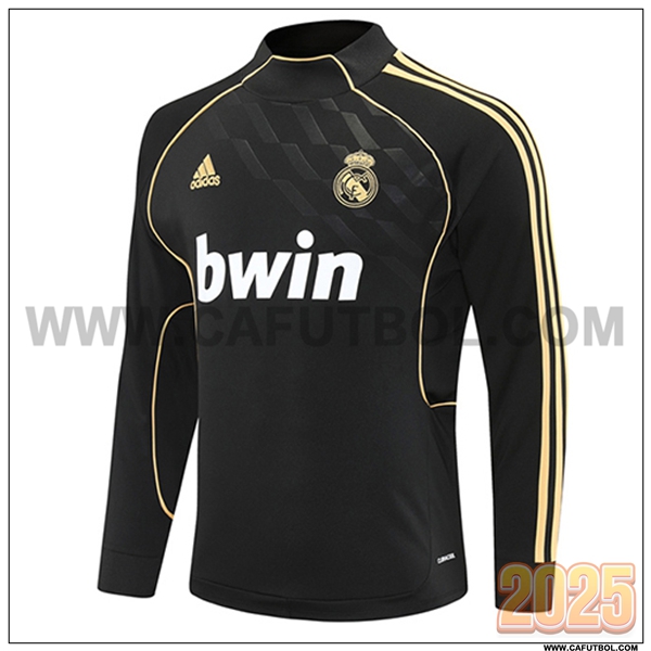 Sudadera Entrenamiento Real Madrid Negro/Amarillo 2025 2026