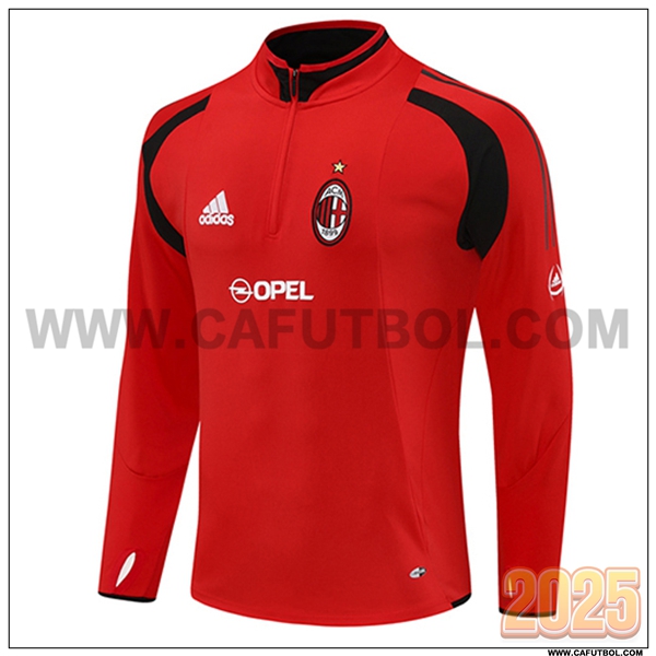 Sudadera Entrenamiento AC Milan Rojo/Negro 2025 2026